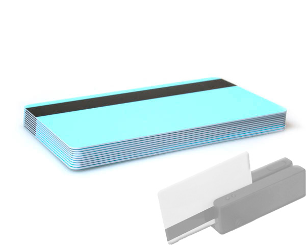 Tarjeta banda-azul-claro